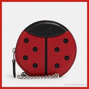 Coach Ladybug Pouch Bag Charm Case NEW